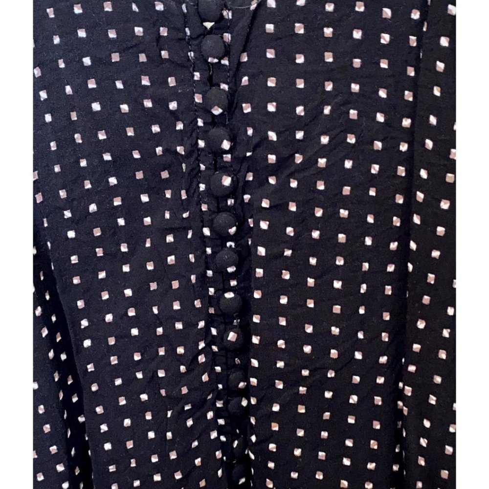 Alythea | Black & White Button Down Tank Top | Size M - Picture 4 of 4